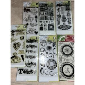 Lot‎ Of 7 InkaDinkaDo Inka Dinka Do  Stamp Sets New